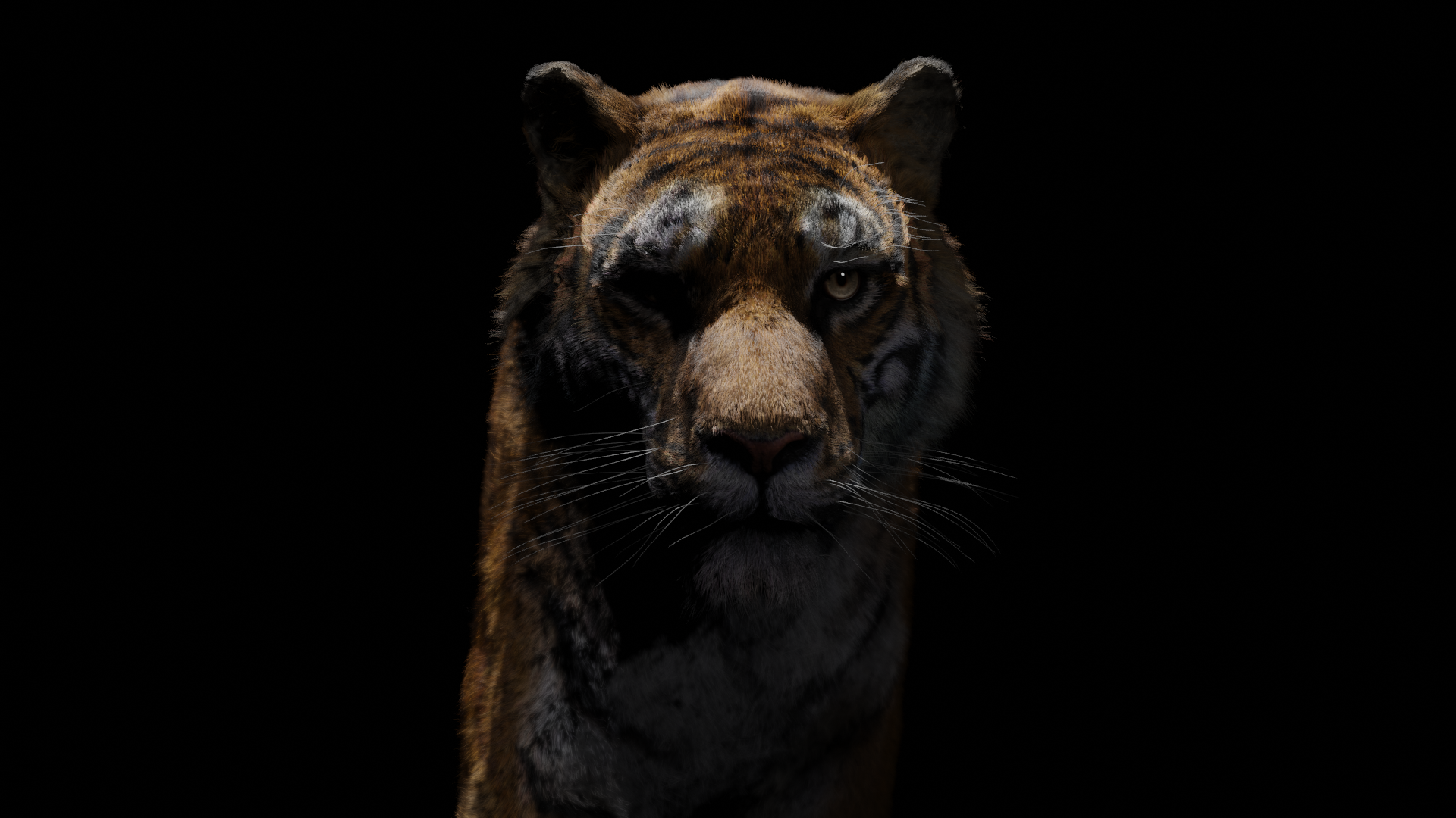CGI tiger visual effects shot